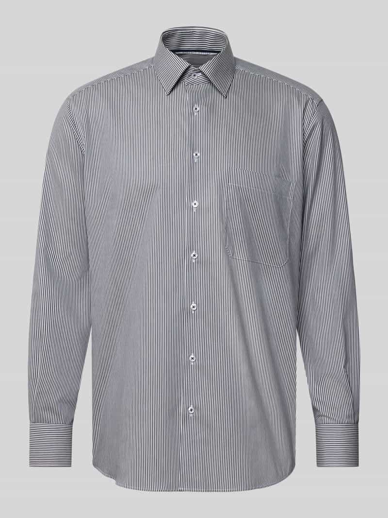 Eterna Modern fit zakelijk overhemd van katoen met kentkraag