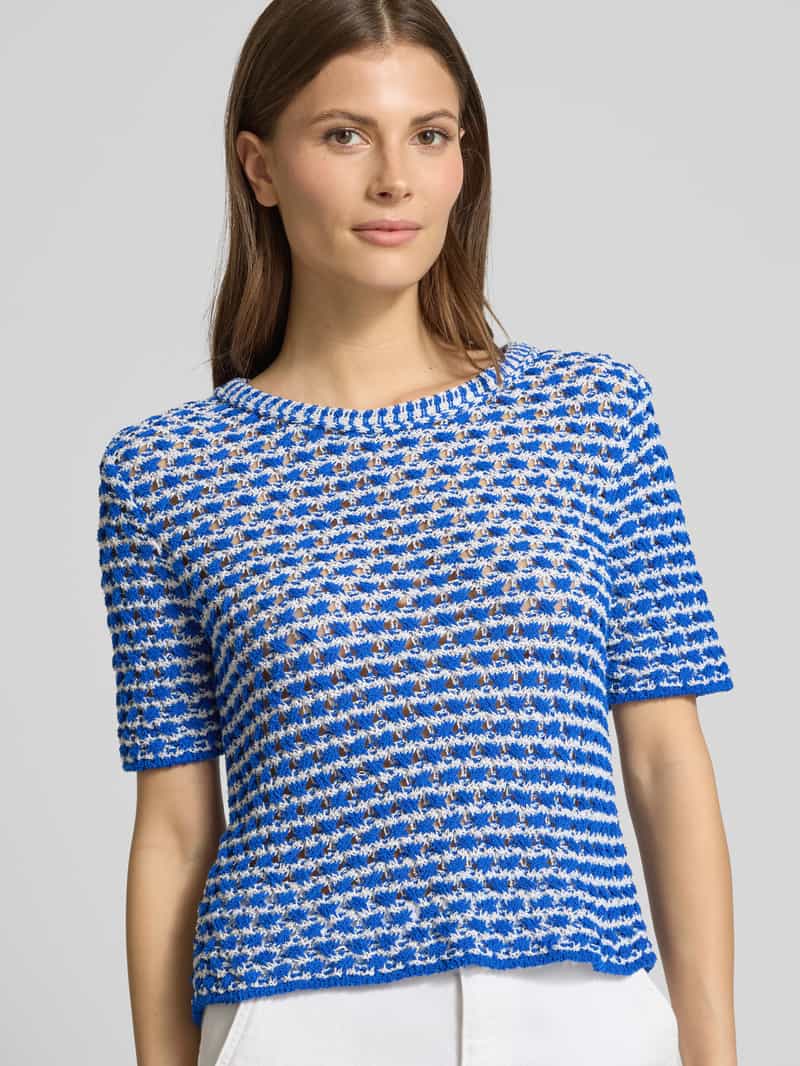 Marc Cain Gebreide pullover met 1 2-mouwen en ronde hals