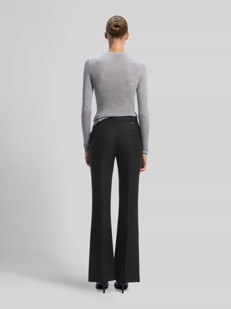 HUGO Regular Fit bell bottom met persplooien model 'Hiso'