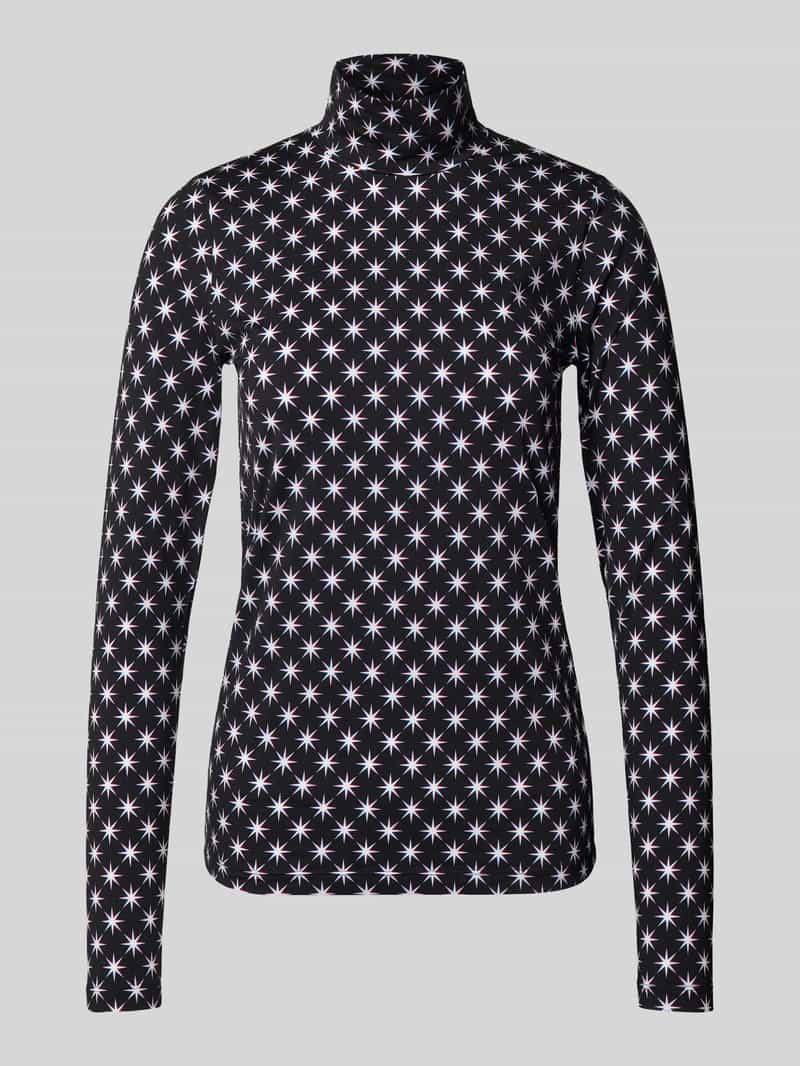 Marc Cain Shirt met lange mouwen en opstaande kraag