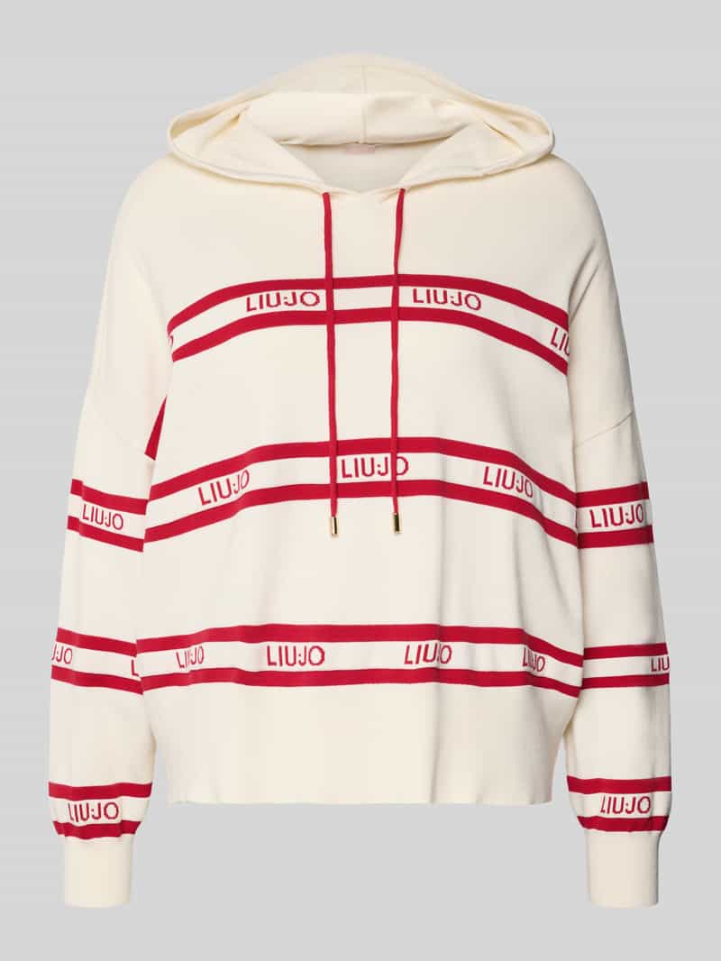 LIU JO SPORT Relaxed fit pullover van viscosemix met logostitching