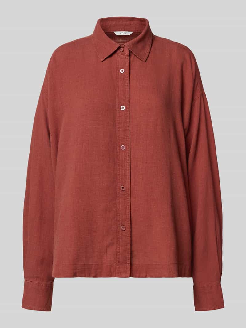 linnen blouse met overhemdkraag model 'SALINAS'