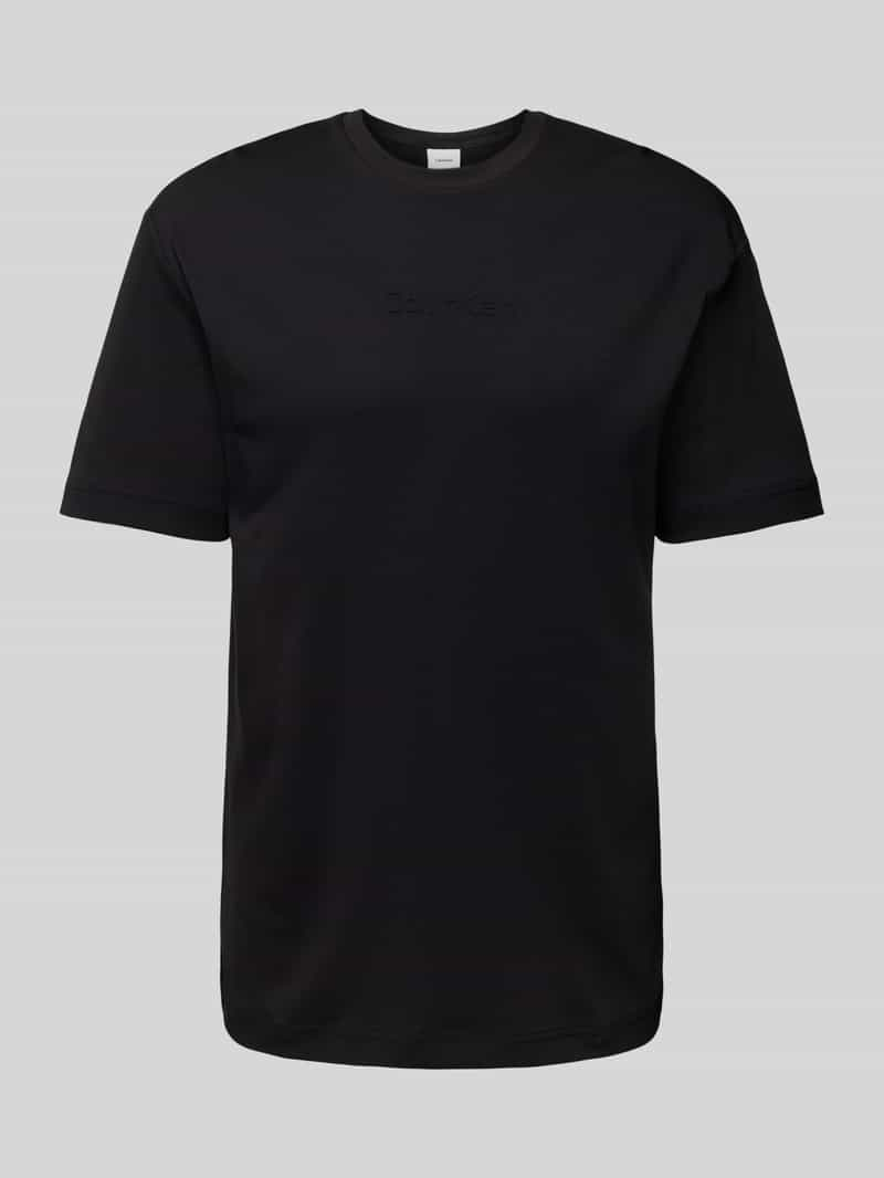 CK Calvin Klein T-shirt met labeldetail, model 'TECH INTERLOCK'