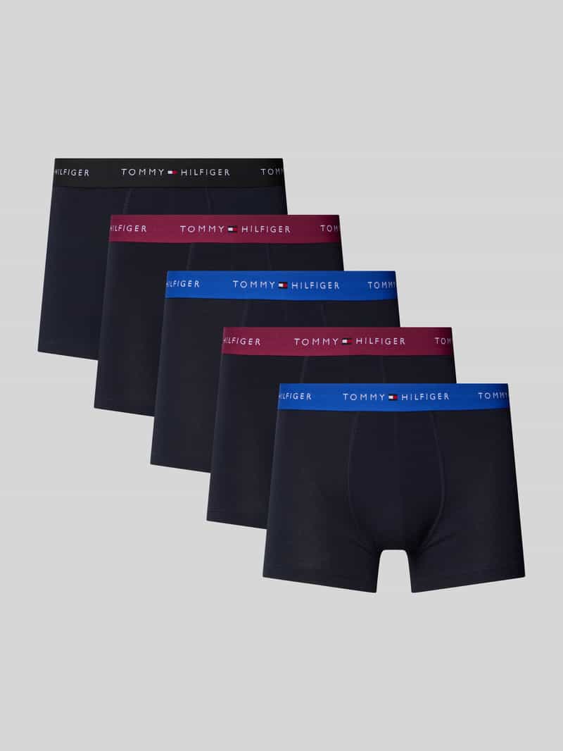 Tommy Hilfiger Boxershort met elastische band met logo in een set van 5 stuks