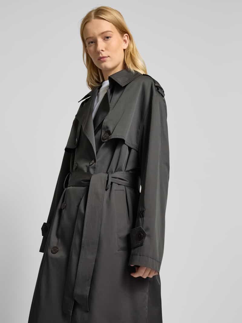Karo Kauer Trenchcoat met strikceintuur