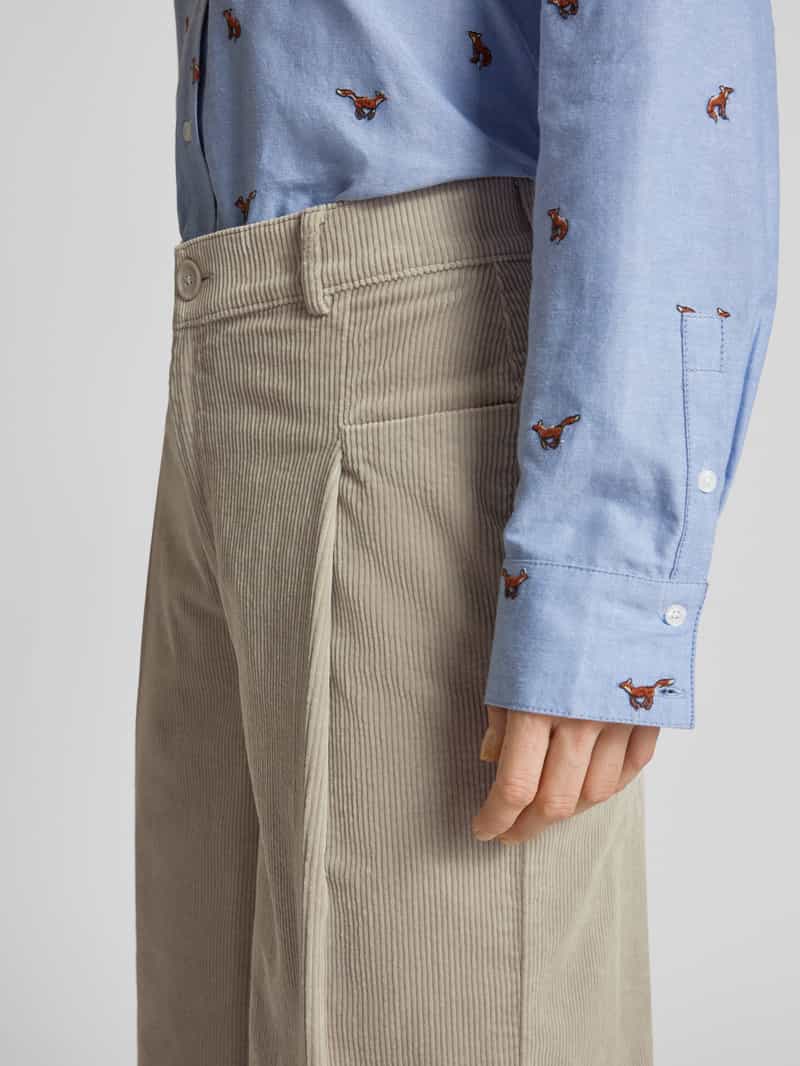 Jake*s Casual Loose fit corduroy broek met steekzakken