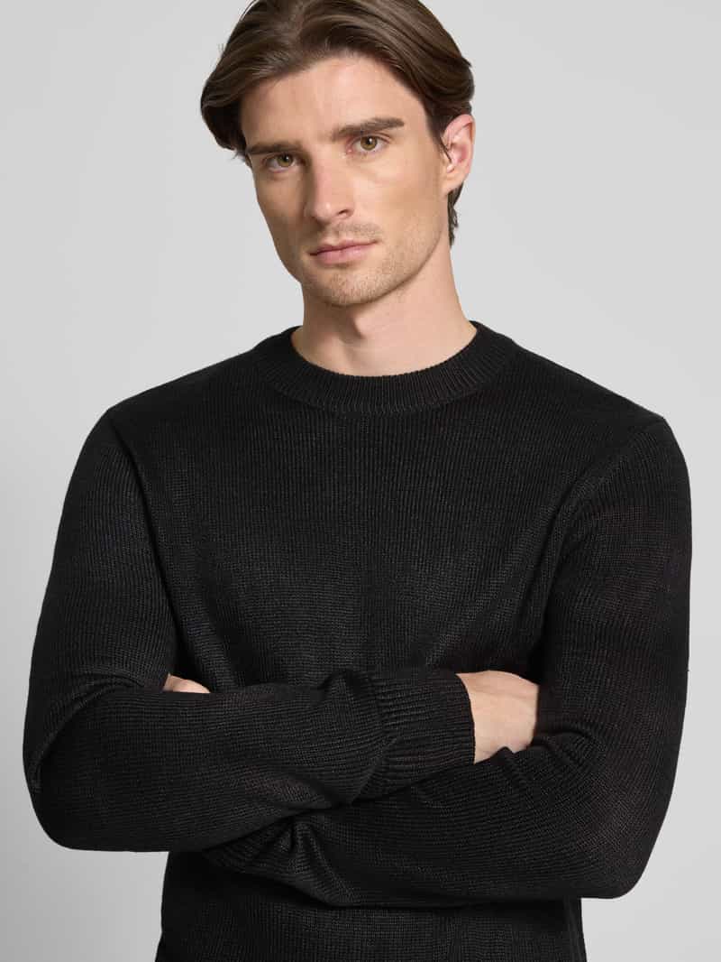 Tom Tailor Denim Regular fit gebreide pullover van ribtricot