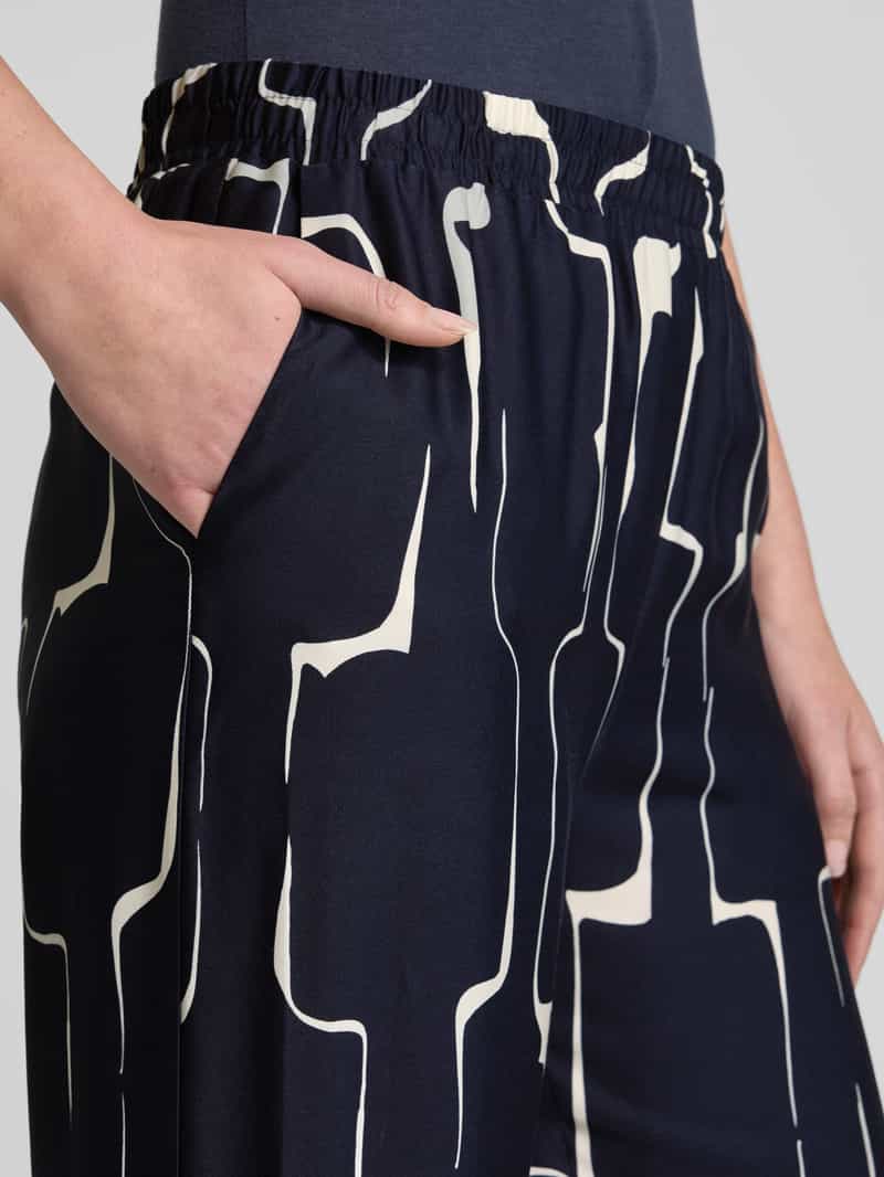 milano italy Wide fit stoffen broek met elastische band