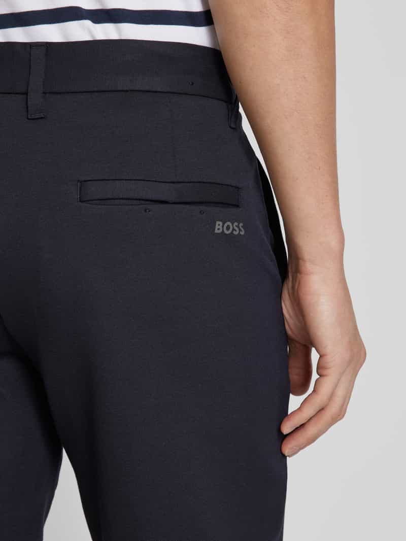 BOSS Green Regular fit korte broek met ceintuurlussen model 'Commuter'