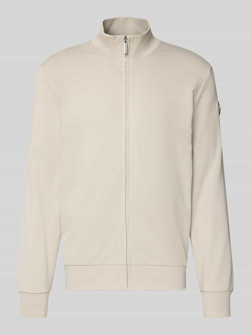 Sweatjack met opstaande kraag en ritssluiting