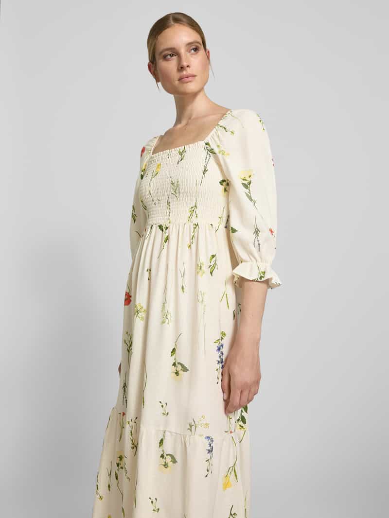 ZABAIONE Midi-jurk met vierkante hals model 'Mi44ss'
