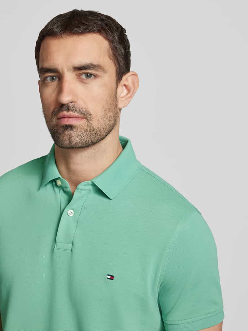 Tommy Hilfiger Regular fit poloshirt van katoenmix