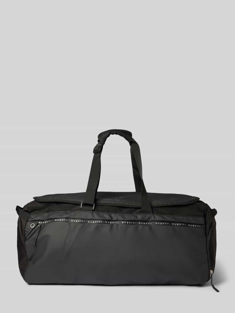 Bugatti Weekendtas met labeldetails model 'Blanc Delight'