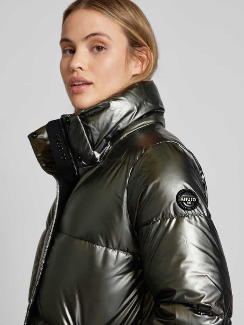 khujo Gewatteerde lange jas met capuchon model 'HEDD SHINY'