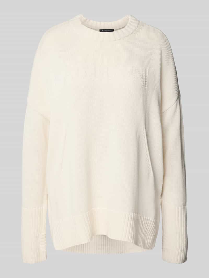 Armani Exchange Oversized gebreide pullover met ribboorden
