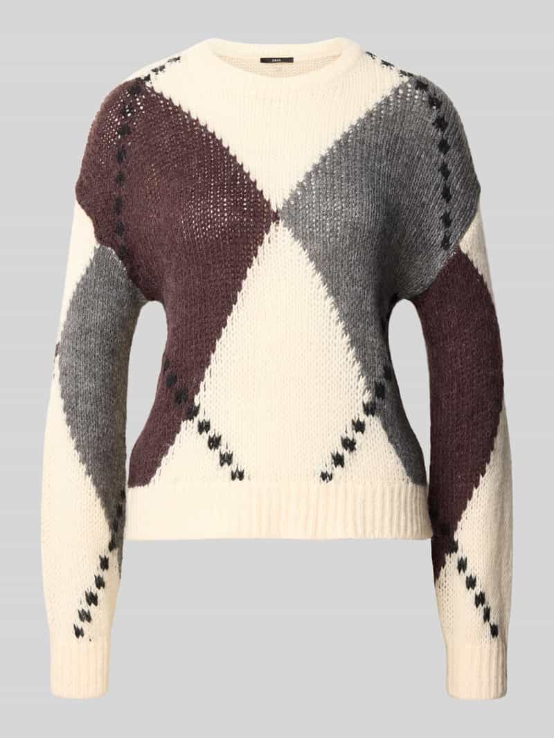Zero relaxed fit gebreide pullover met wol