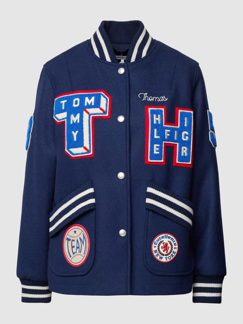 Tommy Hilfiger Collegekjack met label- en motiefpatches, model 'COLLEGIATE'