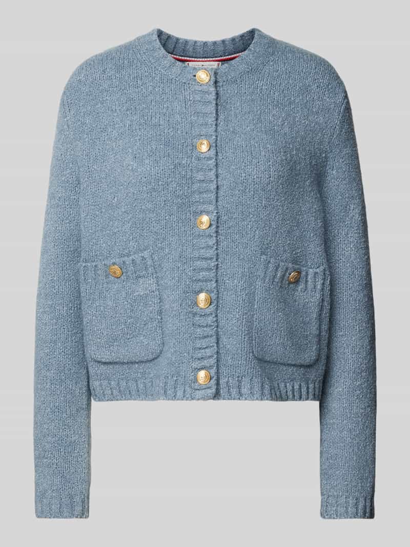 Tommy Hilfiger Gebreid jack met wol en structuurmotief