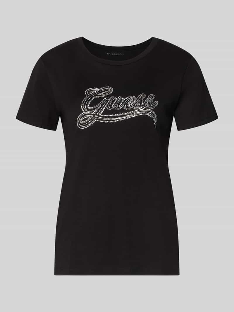 Guess regular fit T-shirt van zuiver katoen met logomotief