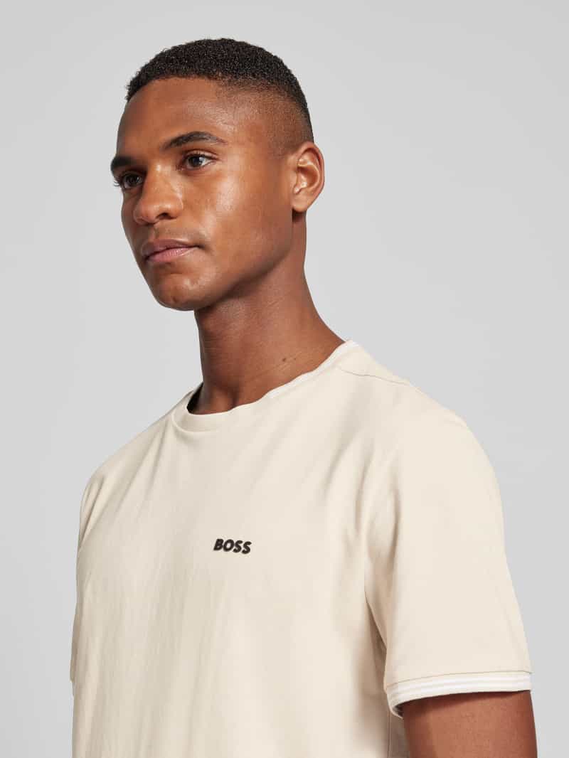 BOSS Green T-shirt met labelprint model 'Taul'