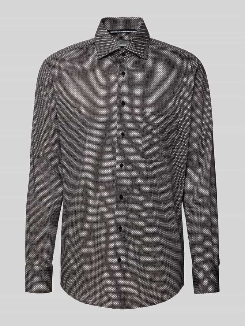 Eterna Modern fit zakelijk overhemd van katoen met kentkraag