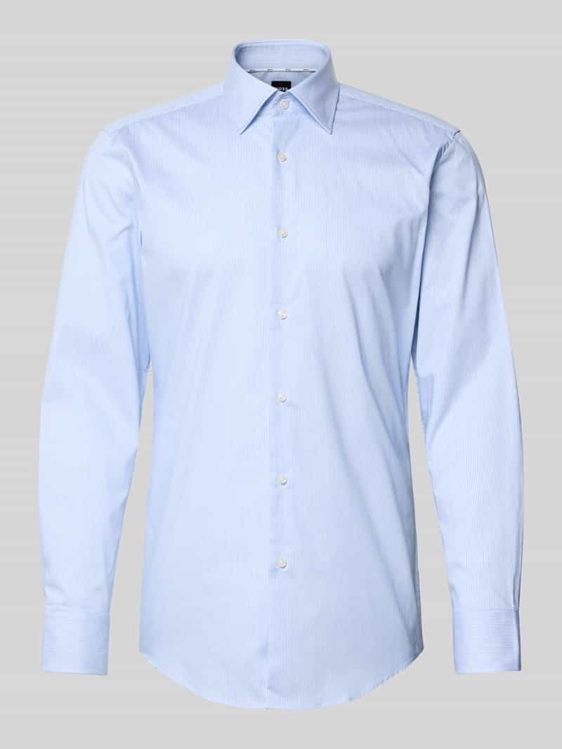 Boss Slim fit zakelijk overhemd van katoenmix model 'HANK'