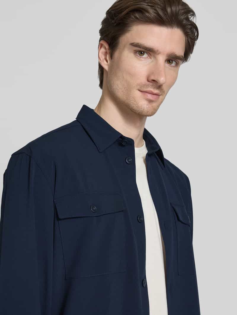 casual friday Regular fit overshirt met viscose model 'AUGUSTO'