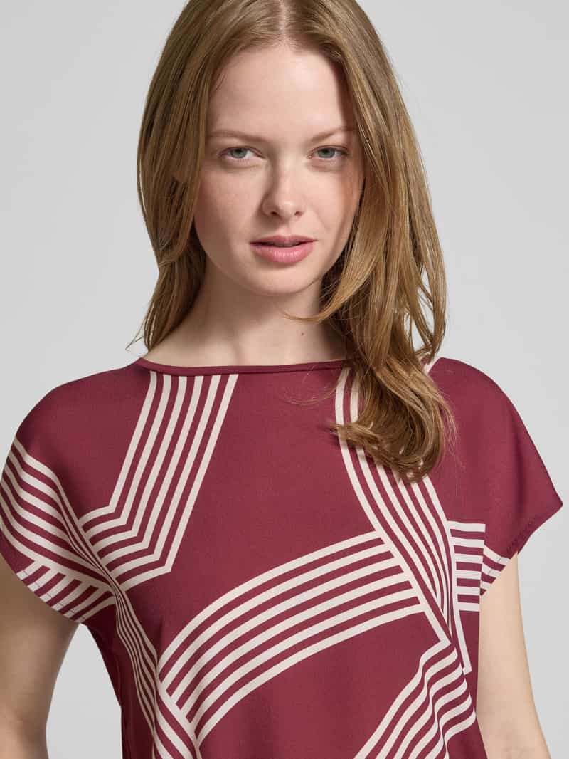 Opus T-shirt met boothals model 'Sabethi'