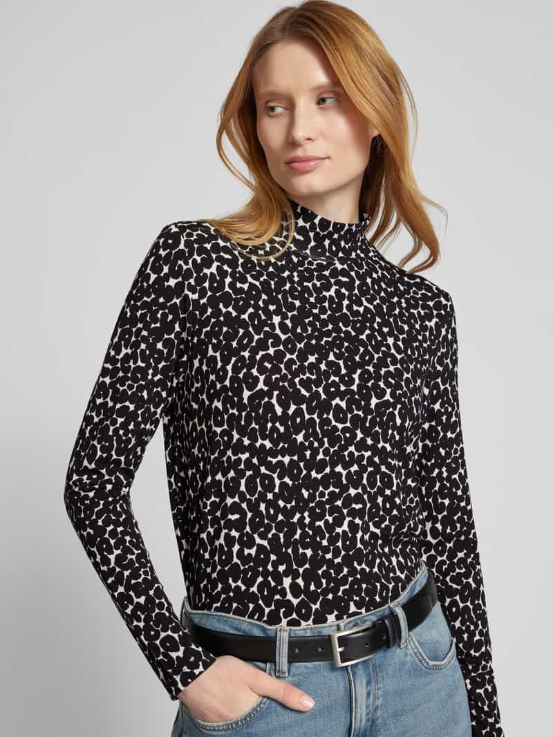Street One Shirt met lange mouwen en opstaande kraag