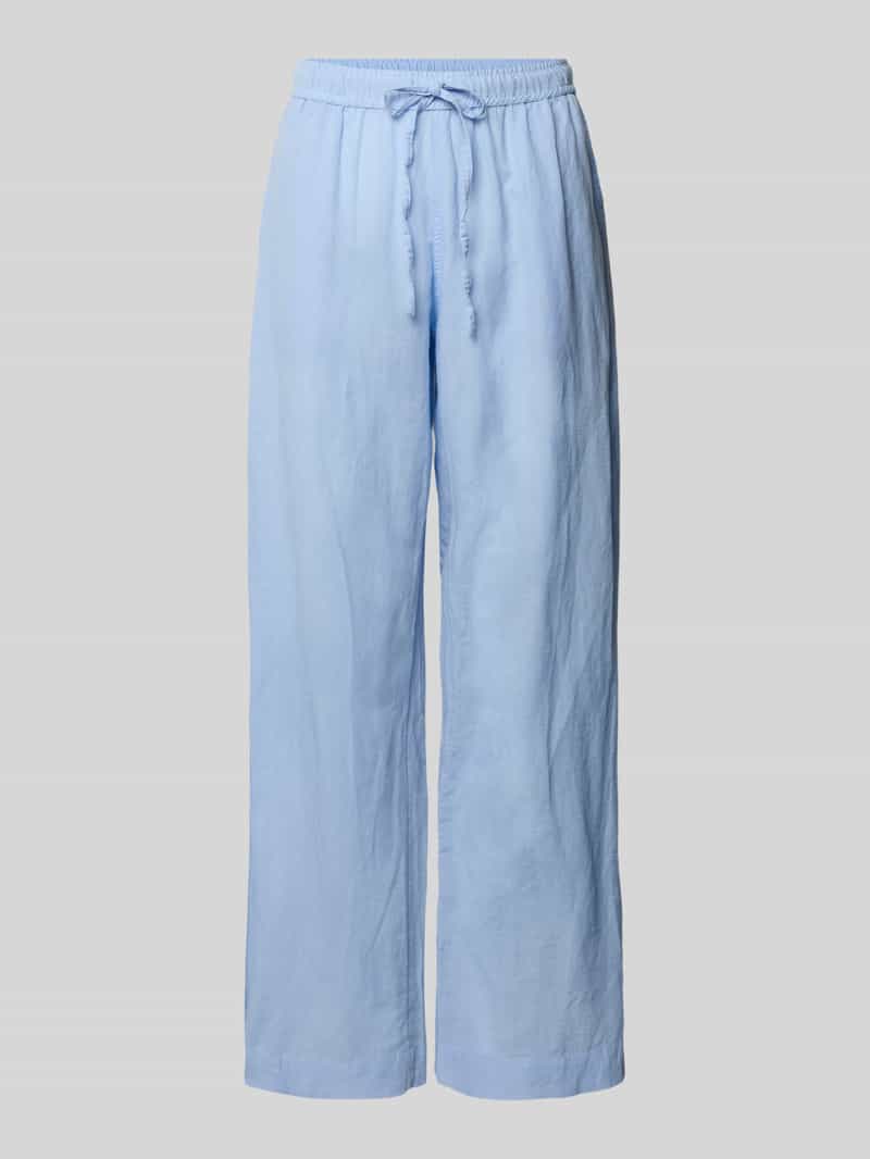 NEO NOIR Straight fit linnen broek met steekzakken model 'Sonar'