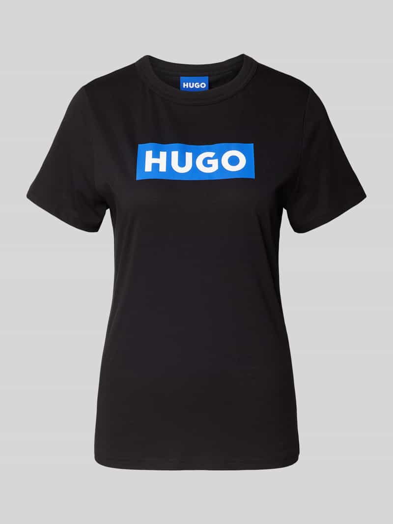 Hugo Blue T-shirt met labelprint