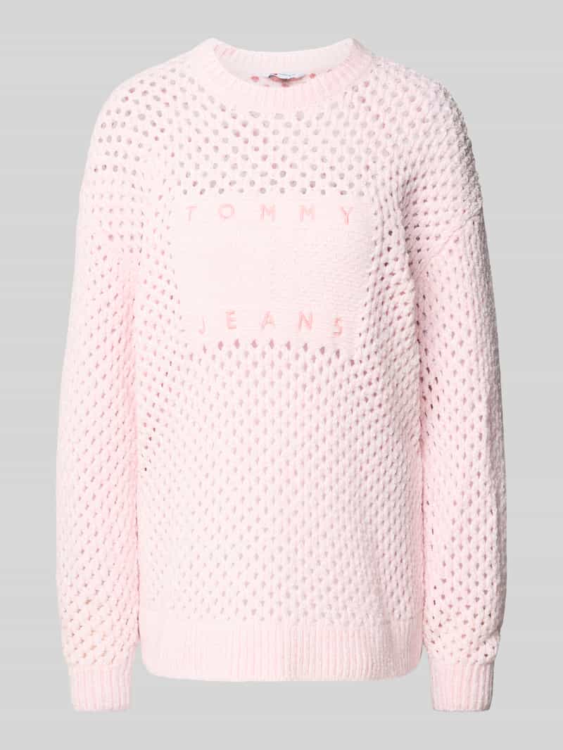 Tommy Jeans Relaxed fit gebreide pullover van ajourtricot