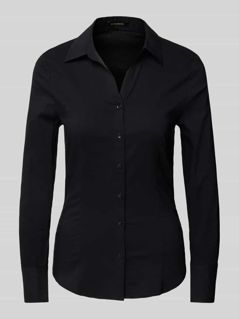 Overhemdblouse met labelstitching