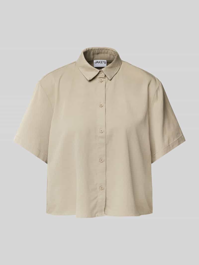 Jake*s Casual Regular fit blouse met doorknoopsluiting