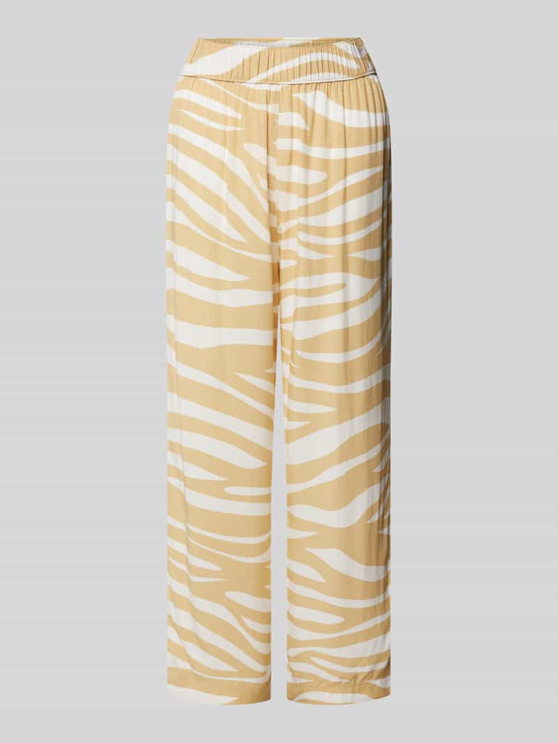 s.Oliver RED LABEL Flared stoffen broek met all-over motief
