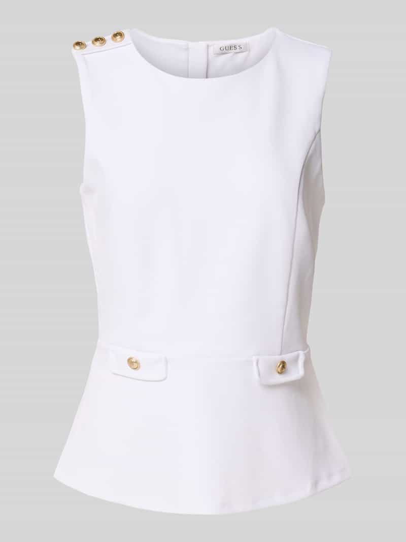Guess Top met ronde hals model 'AMBRE PEPLUM'