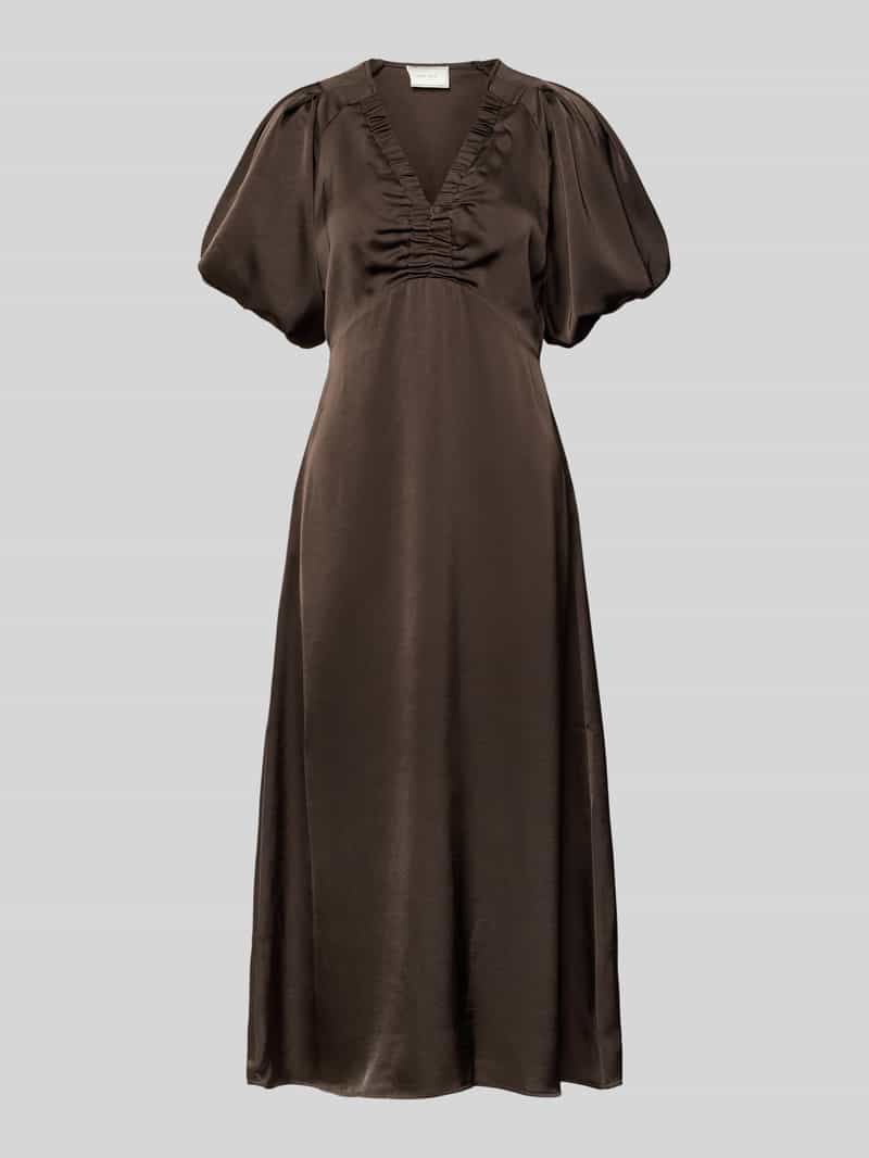 NEO NOIR Regular fit midi-jurk met V-hals model 'Illana'