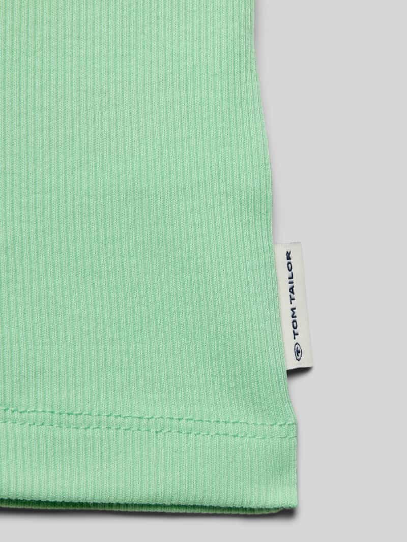 Tom Tailor Slim fit top met bandjes van katoenmix