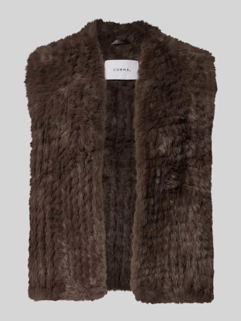 Comma Regular fit bodywarmer van imitatiebont
