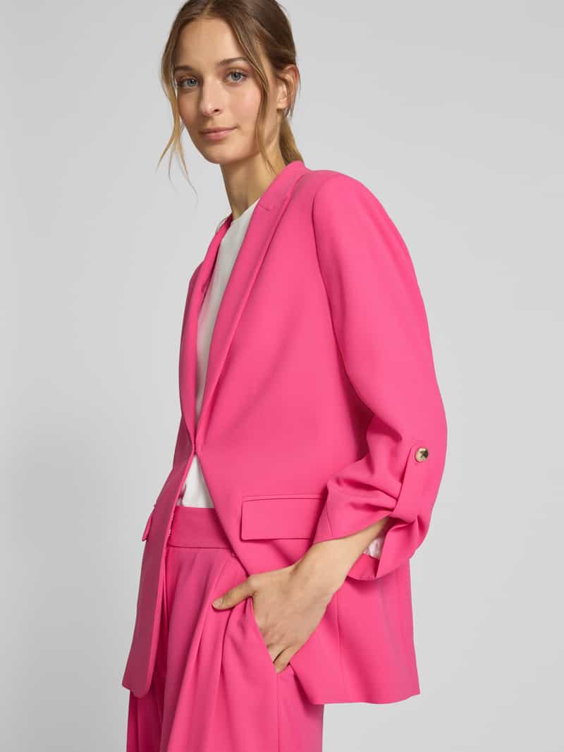 s.Oliver BLACK LABEL Regular fit lange blazer met 3 4 mouwen