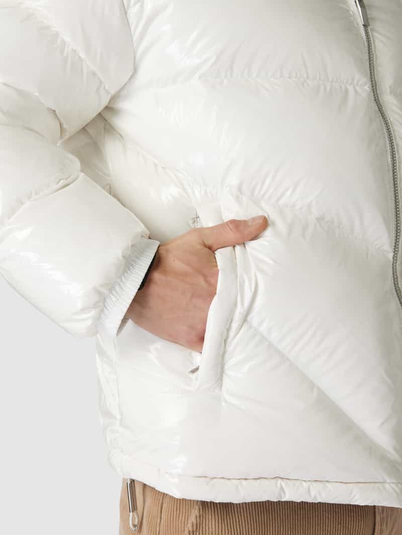 Armani Exchange Donsjack met tweewegritssluiting model 'Glossy Puffer'