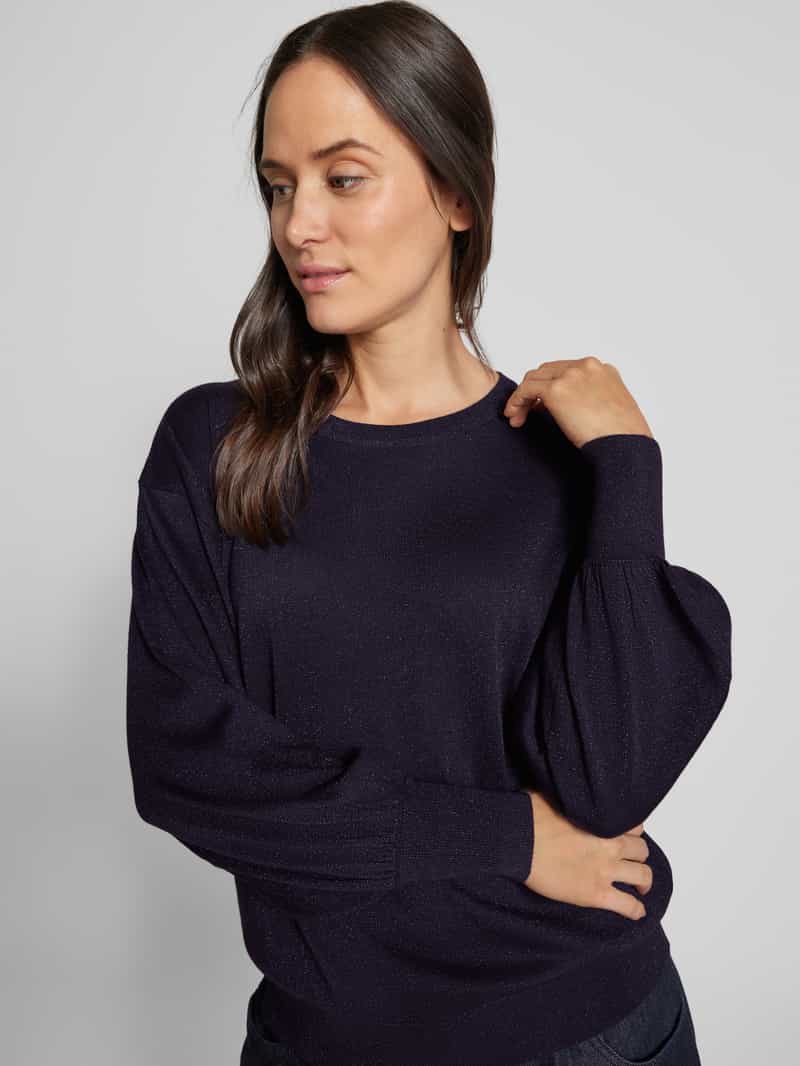 Kaffe Gebreide pullover met ribboorden model 'regina'