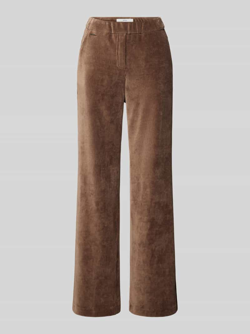 BRAX Wide leg corduroy broek met elastische band, model 'Style.Maine'