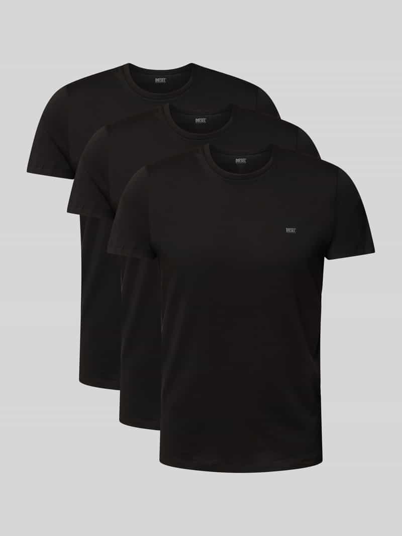 Diesel T-shirt met labelprint in een set van 3 stuks