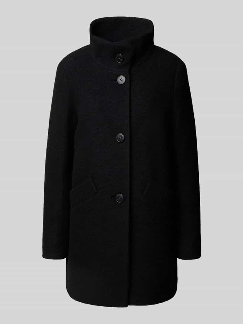 Fuchs Schmitt Lange jas met opstaande kraag en steekzakken