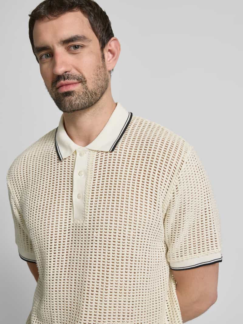 JACK & JONES Premium Poloshirt met structuurmotief model 'BLUCOHEN'