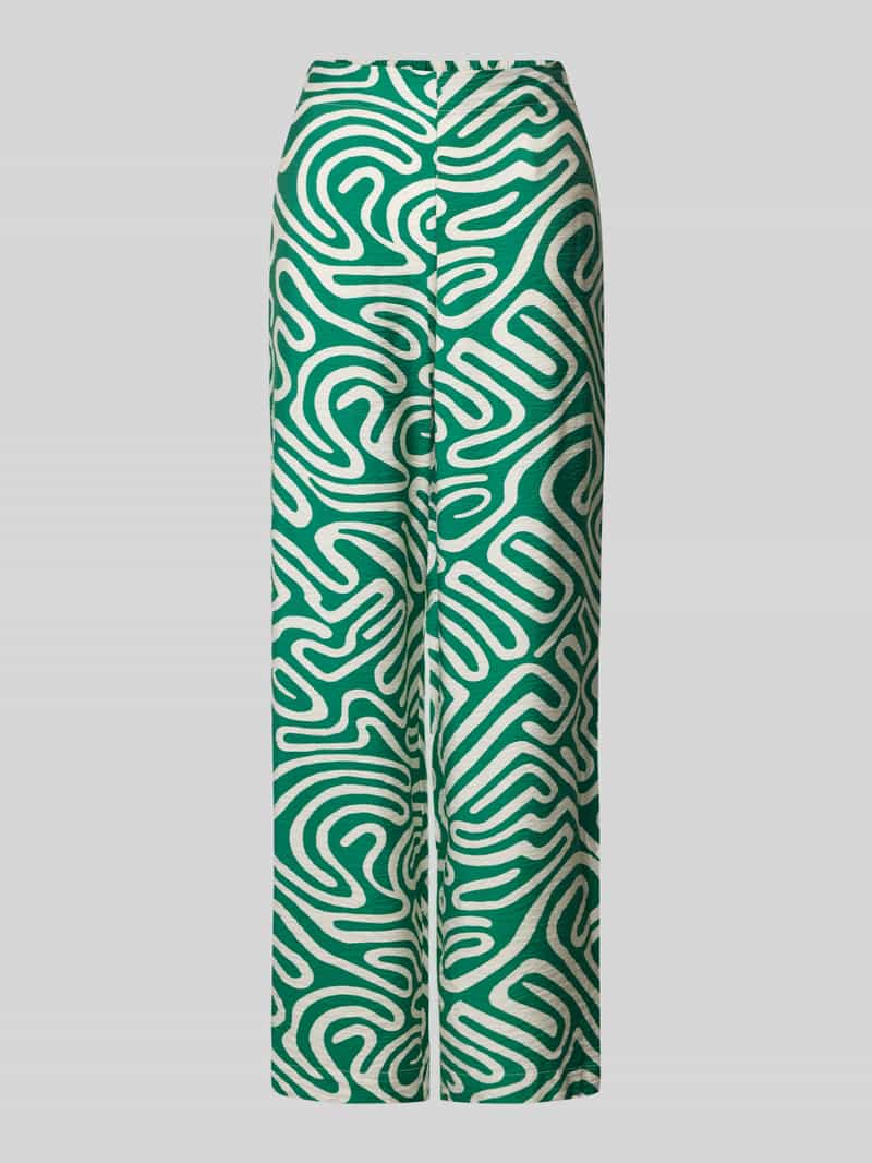 Vero Moda Regular fit brede broek met all-over patroon model 'VIGDIS'