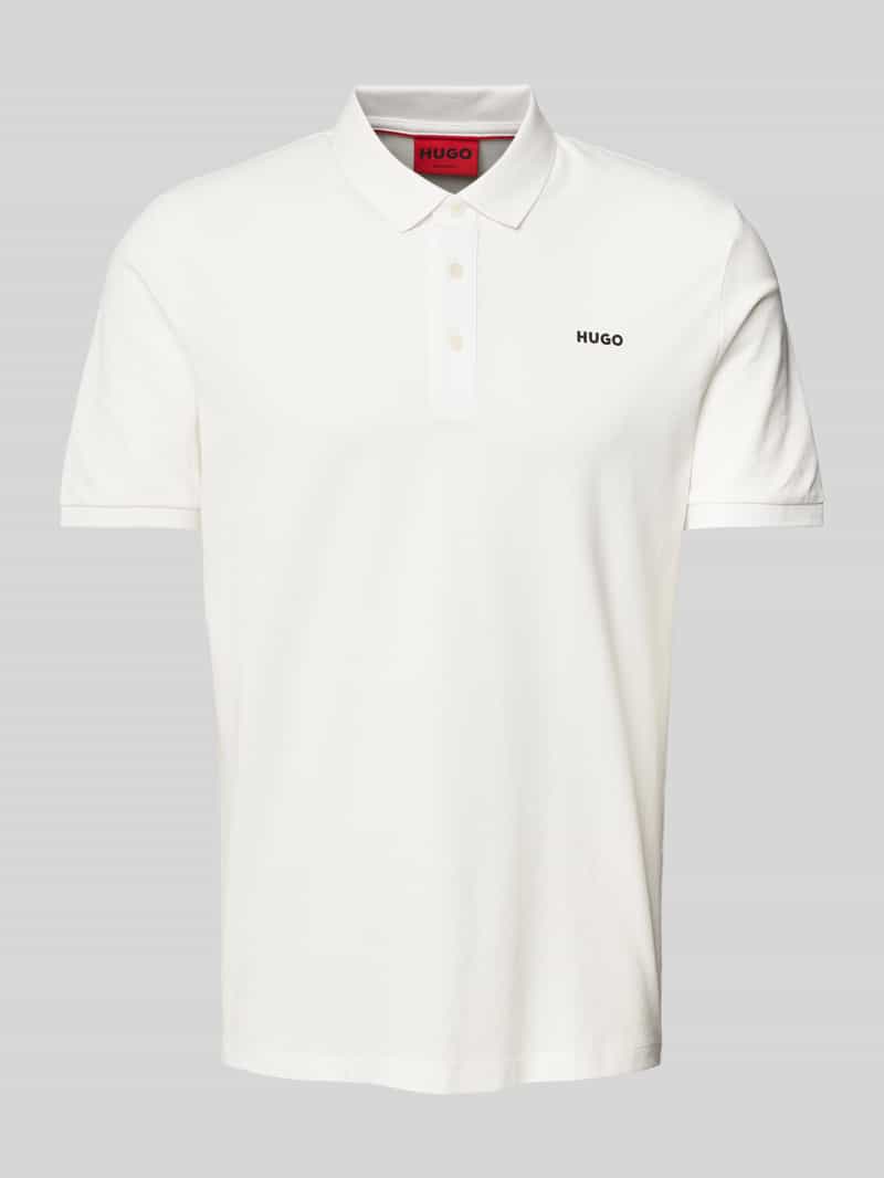 HUGO Poloshirt met labelprint model 'Donos'
