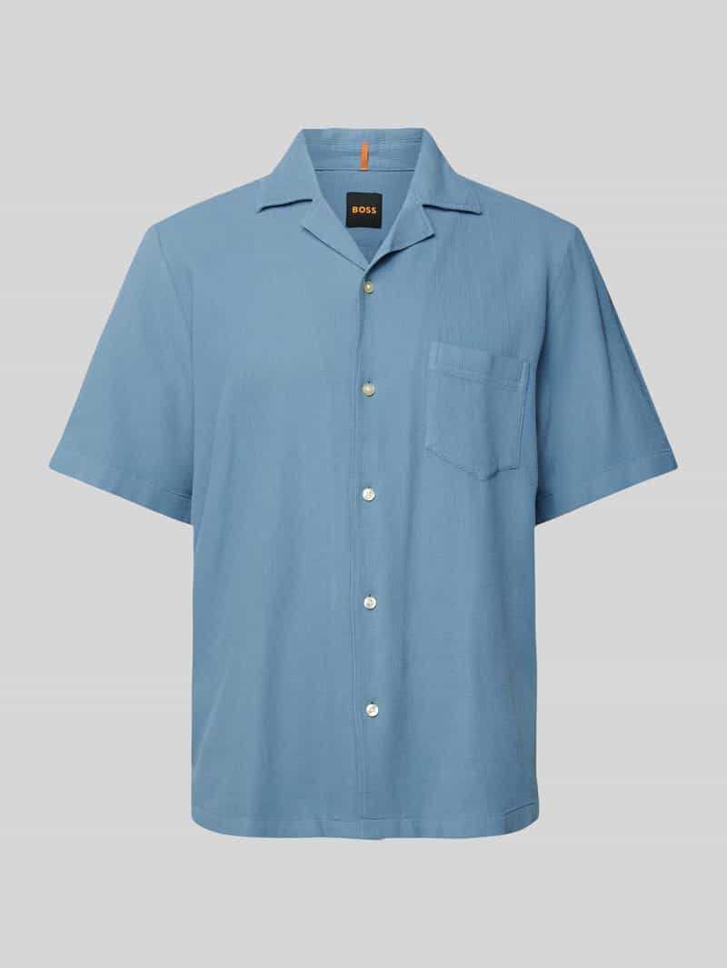 Boss Orange Regular fit vrijetijdsoverhemd met structuurmotief model 'Raye'