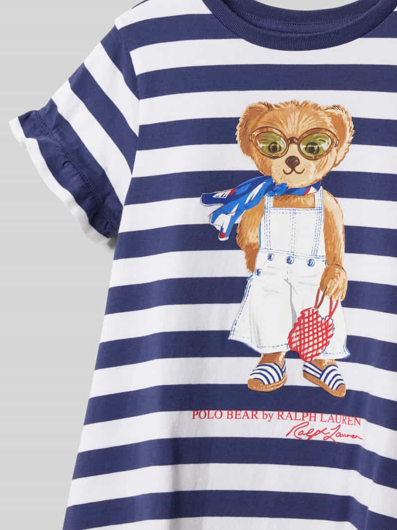 Polo Ralph Lauren Teens T-shirtjurk met motief- en labelprint